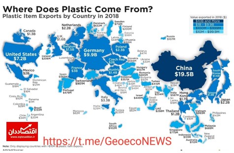 کدام کشورها بیشترین صادرات پلاستیک را دارند؟