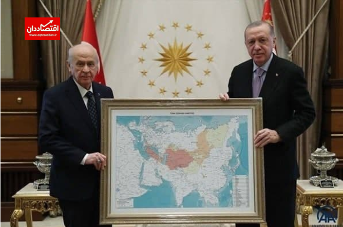 هدیه جنجالی به اردوغان درباره نقشه «جهان ترک»