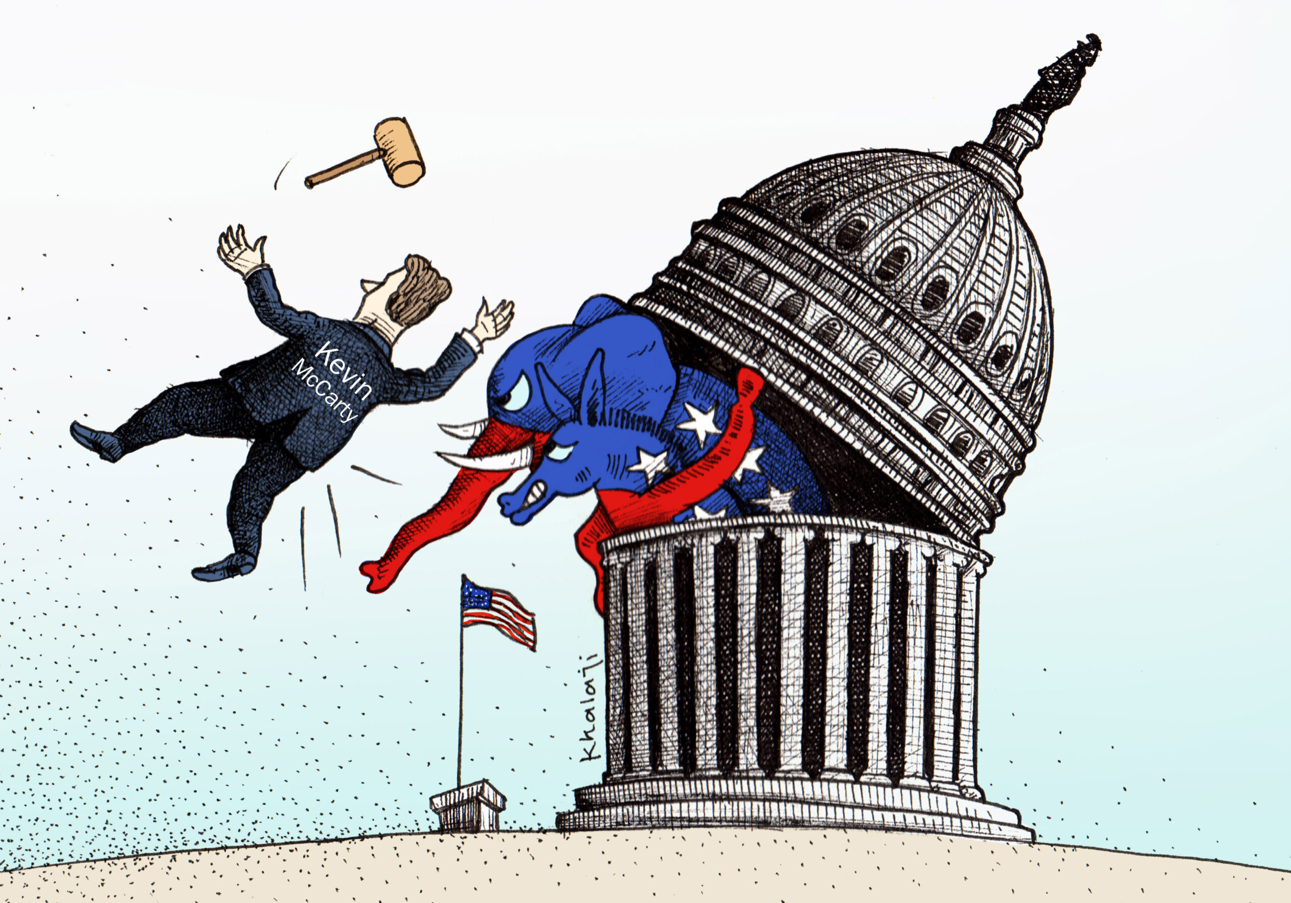 کاریکاتور| منافع حزبی در سیاست آمریکا بیش از هر چیز دیگری است