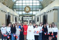 بازدید بانوی اول چین از موزه اورسی با همراهی همسر رئیس جمهور فرانسه